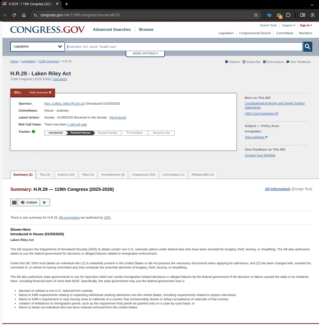 Congress.gov/bill/119th-congress/house-bill/29