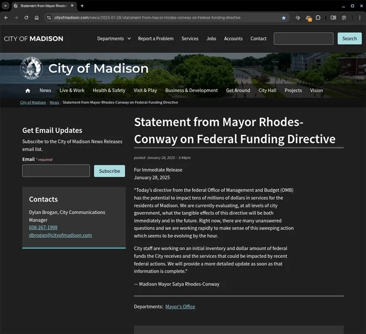 https://www.cityofmadison.com/news/2025-01-28/statement-from-mayor-rhodes-conway-on-federal-funding-directive